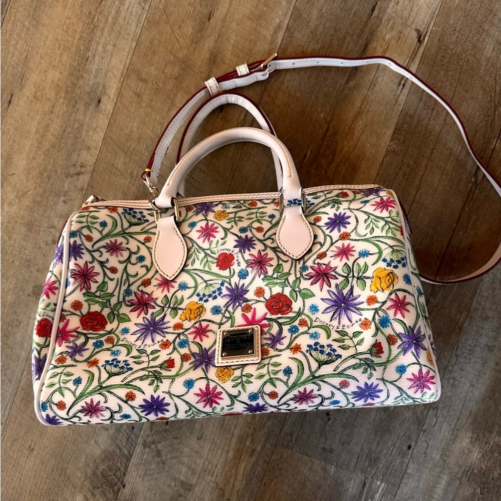 Dooney & Bourke Floral Botanical Boston Bag Rainbow Zipper - Picture 2 of 13